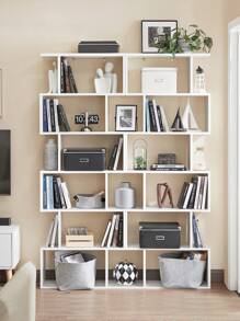 VASAGLE Bücherregal, Regal mit 6 Ebenen, Standregal, Büroregal, freistehend, Dekoregal, zur Präsentation, modern, für Wohnzimmer, Schlafzimmer, Büro - Weiss - Übersicht 2