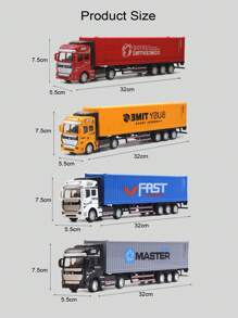 Inertial Grey Alloy Container Truck Trailer Model Toy, Gift For Kids, Birthday/Christmas/New Year - Grey - View 6