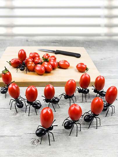 1 Pack 12 Pièces De Sélection De Fruits De Série De Fourmis De Fête Et De Fourmis Travailleuses