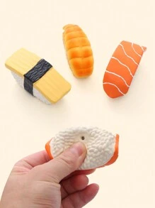 1入組隨機色乳膠壽司形狀咀嚼玩具適用於小狗 - 彩色 - 查看 6