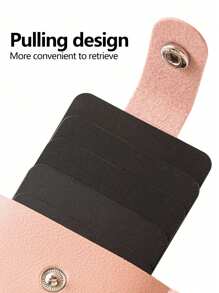 1PC Wallet Credit Card Holder, Slim Minimalist Front Pocket RFID Blocking PU Leather Card Wallet, Portable Solid Color Pocket Wallets With Button And Collapsible Slots For Women For Travel Storage Bag,Makeup Bag,Cosmetic Bag,Vacation Organizer,Large Capacity Makeup Organizer Makeup Case, For Lipstick, Brush, Skincare, Mobile Phone, Coin, Small Items, For Home,Gift,Vacation And Festival Halloween Christmas Multifunctional Use,Boho Vibes - Multicolor - View 8