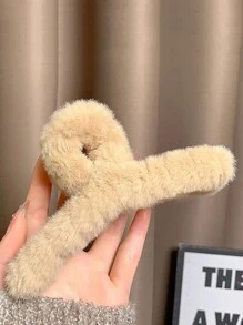 4 件女士毛绒大号 U 型发夹，时尚百搭发夹，适合日常和外出，外观高端，适用于大量服装可爱发夹 - 彩色 - 查看 7