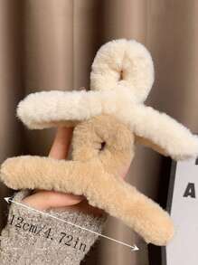 4 件女士毛绒大号 U 型发夹，时尚百搭发夹，适合日常和外出，外观高端，适用于大量服装可爱发夹 - 彩色 - 查看 5