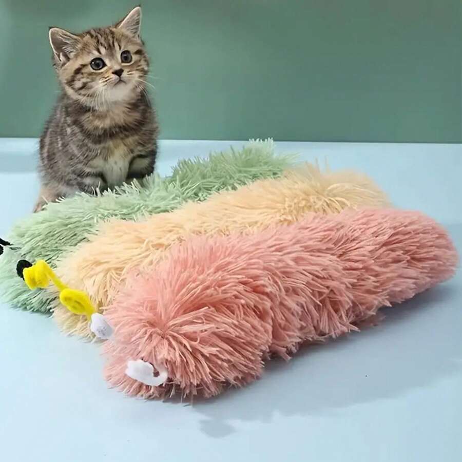 互动猫爱好者和猫妈妈爱踢人玩具让您的猫爱好者和猫妈妈爱人在室内享受娱乐，使用这款 1 件毛绒玩具（随机颜色）！ - 彩色 - 查看 1