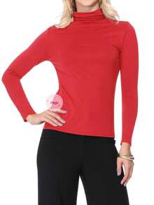 6 Blusas termica mujer cuello alto unitalla colores al azar, blusas mujer manga larga cuello alto - Multicolor - Ver 7