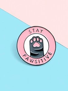 1 件貓俱樂部琺瑯別針貓星球月亮咖啡館爪子徽章定制小貓胸針翻領別針牛仔褲襯衫袋可愛動物珠寶禮物 - 粉色 - 查看 2