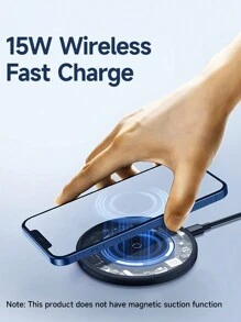 無線充電器,最大15w 快速無線充電板,相容於iphone 14/14 Plus/14 Pro/14 Pro Max/13/13 Mini/se 2022/12/11/x/8、三星galaxy S22/s21/s20/s9等 - 黑色 - 查看 1