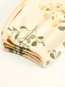 1 Set Women Sleepwear, Comfortable Long Sleeve Shirt & Long Pants, Cute & Sweet, Random Color Dispatched, Suitable For Home Wearing & Outdoor Wear - Yellow - View 3