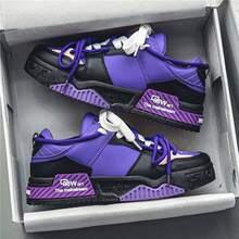 Men's Casual Splice Damping Training Shoes For Students - Purple - View 7