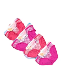 12 Pieces Of COTTON Briefs For GIRL With Children's Print (Colors Are Sent At Random) (Assorted Sizes From 2-10 Years) - Multicolor - View 3