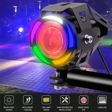 Faros Ojo Angel Motocicleta Colorida Led Faro 2pcs - Blanco - Ver 2