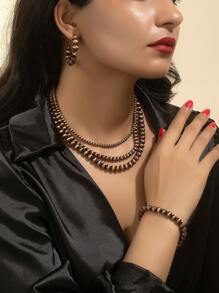 Set joya con cuenta - Bronce - Ver 1