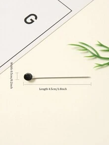 30 件彩色水钻围巾夹胸针，女士时尚围巾固定配件 - 黑與白 - 查看 4