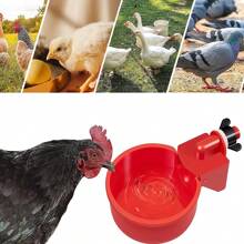 5/10入組自動雞用水奶嘴杯，家禽飼料器，浮力式重力雞用飲水系統，安裝方便，適用於小雞，鴨雛，鵝，火雞和鵪鶉（不含桶） - 紅色 - 查看 3