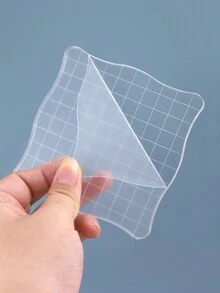 5 Piezas/conjunto Mango Transparente De Acrílico Para Sello De Goma - Blanco - Ver 6