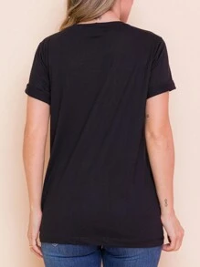 Women T-Shirts - Black - View 2