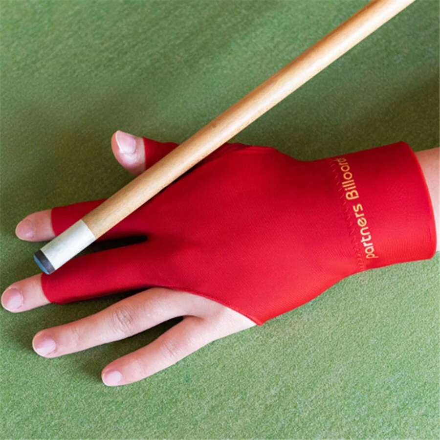 1 Pc Left Hand Elastic Anti-Slip Snooker Billiard Glove - Red - View 1