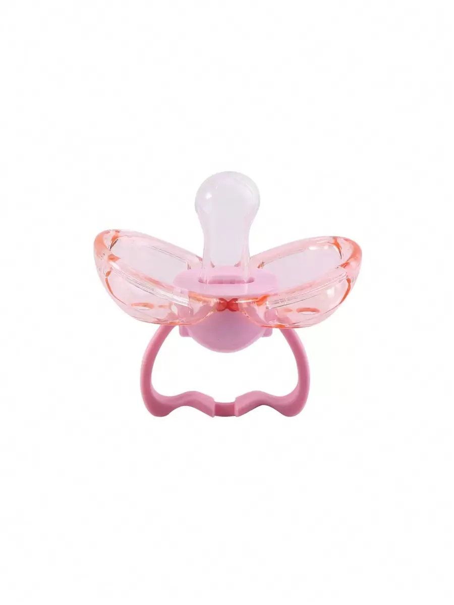 1pc Pink Silicone Pacifier For Infants And Toddlers, Automatic Closure And Dustproof, Safe And Suitable For Daily Use - Pink - View 1