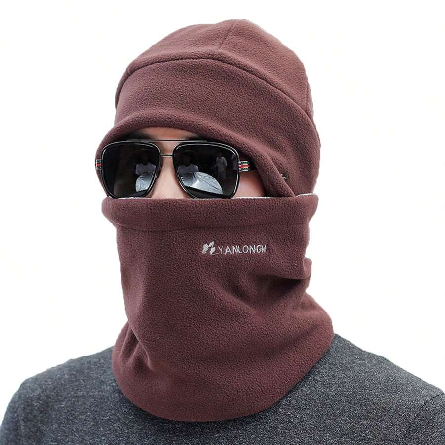 Gorro con Bufanda Gorro Invierno Primavera para Hombre y Mujer Tejido de Punto - Café integral - Ver 1