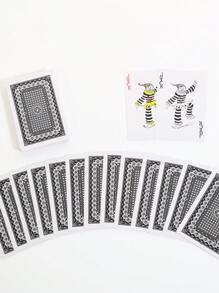 2 张/套 25 毫米塑料扑克牌，PVC 材质，5.7*8.7 英寸塑料盒包装，家庭娱乐游戏，小文字，可水洗，防水，100% 塑料，酒吧游戏道具，创意游戏，派对游戏，情侣游戏，搞笑游戏，饮酒游戏，家庭游戏，新年游戏，情人节礼物，婚礼游戏，新年礼物 - 白色 - 查看 7