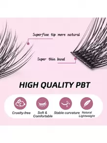 Natural Soft Handmade Segmented DIY Eyelash Extension Cluster Individual Lash Extensions Seamless Comfortable Eye Lashes Cils