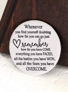 1pc Inspirational Stainless Steel Keychain Pendant - A Ideal Gift For Any Occasion - Black - View 4