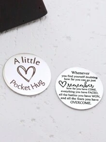 1pc Inspirational Stainless Steel Keychain Pendant - A Ideal Gift For Any Occasion - Black - View 3