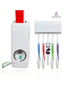 Toothbrush Holder Automatic Toothpaste Dispenserhome Bathroom Decor Summer - White - View 9