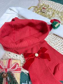 2入組女童聖誕節重型蝴蝶結緊身褲襪,適用於聖誕節 - 彩色 - 查看 3