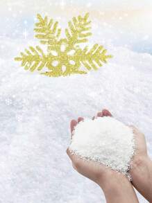 1 包 20 克 5 毫米人造雪花材料,適用於聖誕裝飾、派對用品 - 白色 - 查看 3