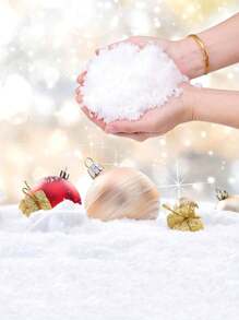 1 包 20 克 5 毫米人造雪花材料,適用於聖誕裝飾、派對用品 - 白色 - 查看 2