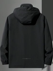 Chaqueta Softshell Para Hombre, Rompevientos A Prueba De Agua Para Exteriores - Negro - Ver 2
