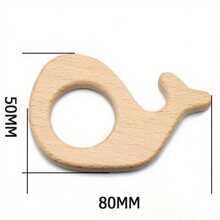 1pc Natural Unpainted Elmwood Crafts Animal Shaped Wooden Decorative Items & Toys - Beige - View 21