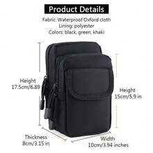 Portable Men's Waist Bag Fanny Pack For Travel Work Sport Holiday Essentials Lightweight Anti Theft Going Out Belt Bags Christmas Gift For Men, Boyfriend, Husband, Boys - Black - View 2