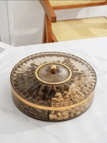 1入組圓形金色堅果收納盒 - 金色 - 查看 6