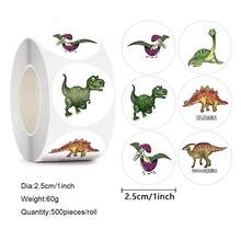 100 件/卷侏羅紀恐龍塗鴉貼紙,用於裝飾筆記型電腦、杯子、儲物盒、滑板 - 個性化且防水 - 彩色 - 查看 2