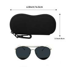 Sunglasses Soft Case Ultra Light Neoprene Zipper Eyeglass Case with Belt Clip for Men Women