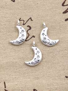 hroryn 20Pcs Charms Moon Star  Silver Color Pendants Antique Making Handmade Crafts DIY Jewelry - Antique Silver - View 1