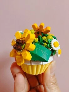 植物系列套裝,盆栽套裝,花束積木套裝,盆栽櫻花積木,426塊花束積木,適合成年人,家居裝飾,櫻花盆栽積木,人造花積木套裝,適合送禮,創意植物盆景家居裝飾,diy成年/青少年花束積木 - 彩色 - 查看 10