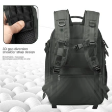 大容量牛津布防水女士背包,適用於旅行,商務旅行,學校,配有多個隔層,方便存取行李袋和15.6英寸的筆記型電腦隔層 - 墨綠色 - 查看 7