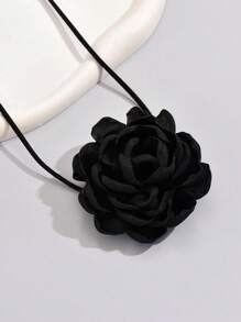 1 件丝带蕾丝颈带复古华丽花朵颈链时尚装饰适合派对和日常使用情人节、妈妈、母亲、母亲节、礼物 - 黑色 - 查看 3