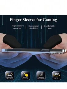 Um Par de Luvas de Jogo para Mãos Suadas, Ultrafinas, Respiráveis, Compatíveis com Tela Sensível ao Toque com Mangas nos Dedos Polegares, Compatível com Ipad ou Celular, Cozinha, Banheiro, Casa, Produtos Domésticos