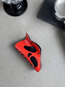 OUSEON 万圣节发夹、万圣节发卡、搞笑大面具万圣节马尾辫爪夹发饰女士骷髅头骨架秋冬度假装女士