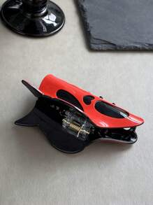 OUSEON 万圣节发夹、万圣节发卡、搞笑大面具万圣节马尾辫爪夹发饰女士骷髅头骨架秋冬度假装女士