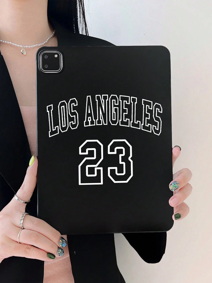 1pc Vị trí Số In Vỏ bảo vệ máy tính bảng Tương thích với Ipad - Đen và trắng - Xem 1