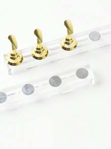 1 件日式美甲棋盤亞克力展示架,水晶底座練習指甲套 - 銀色 - 查看 3