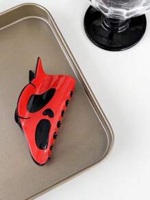 OUSEON 万圣节发夹、万圣节发卡、搞笑大面具万圣节马尾辫爪夹发饰女士骷髅头骨架秋冬度假装女士