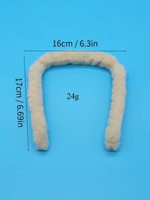 1pc Women's Multicolor Rabbit Fur Headband For Thinning Face & Hair, Suitable For Daily Use - Beige - View 7
