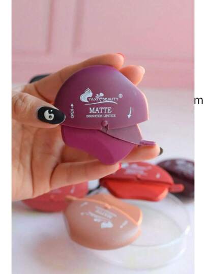 labial lipstick terciopelo mate de fácil aplicación 1 PIEZA pinta labios retractil forma de labios