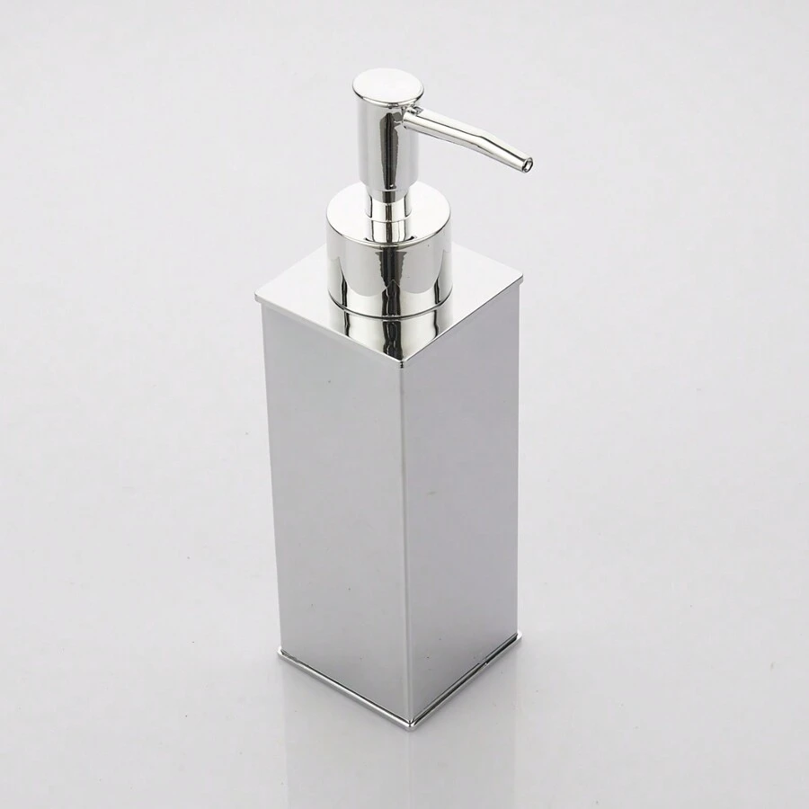Freestanding Square 304 Stainless Steel Soap Dispenser With Chrome Plating - Silver - View 1